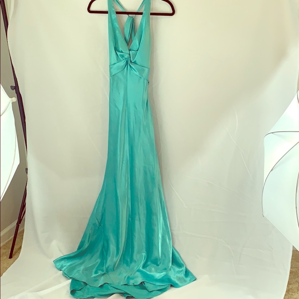 Cache velvet turquoise dress